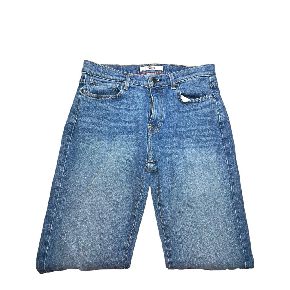 TOMMY HILFIGER MEN'S JEANS SZ 31x30 RELAXED FIT STRAIGHT LEG MEDIUM WASH ZIP FLY